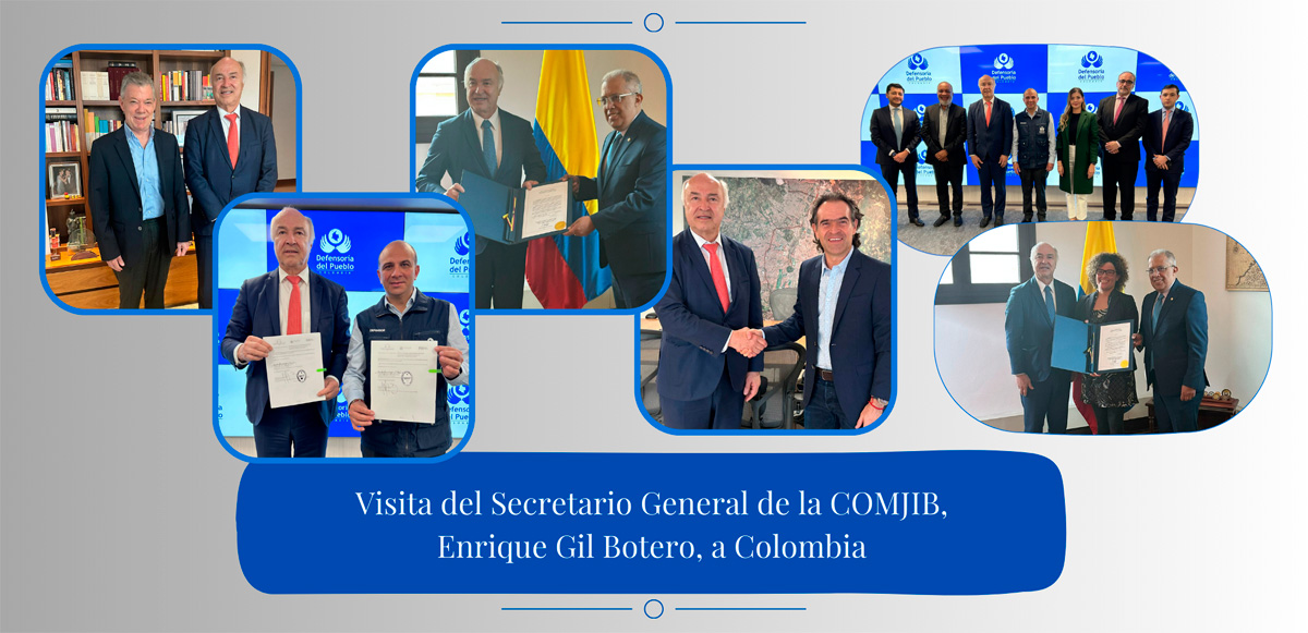 Visita del secretario general de la COMJIB, Enrique Gil Botero, a Colombia